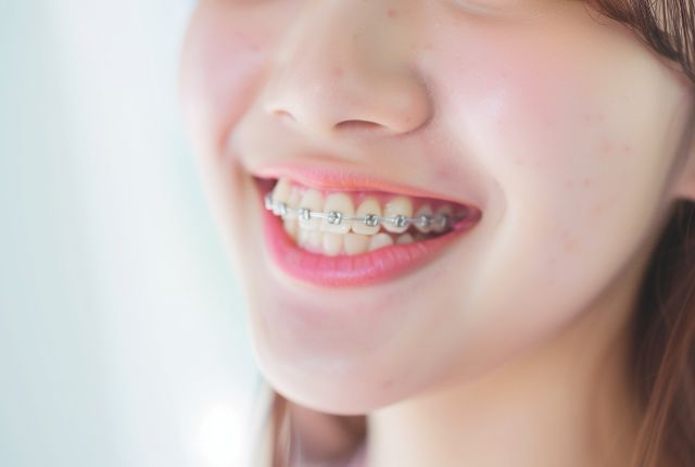 矯正をした女性の口元