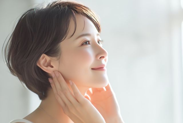 美しい横顔の女性